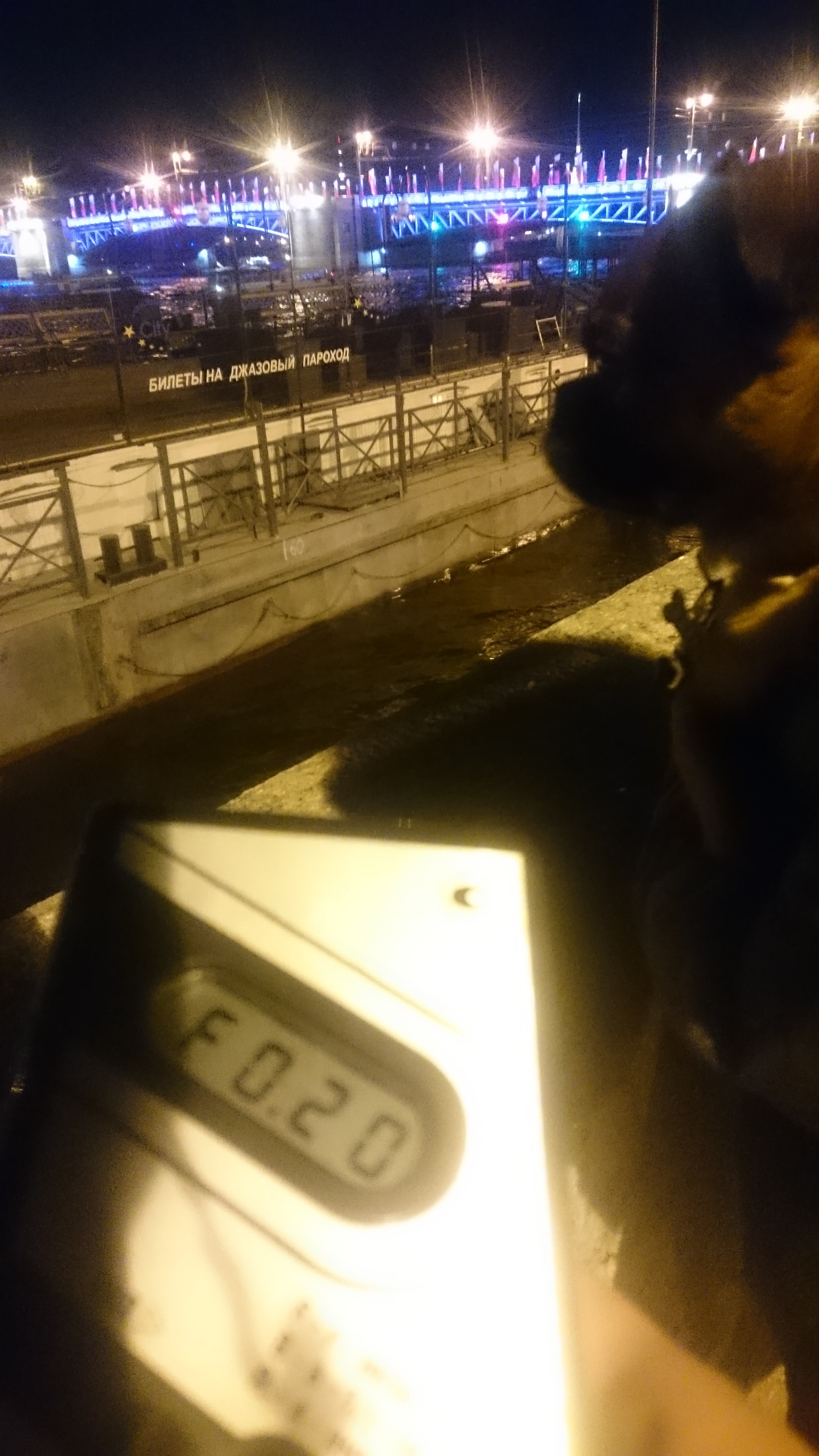 Точка измерения МЭД гамма-излучени на Адмиралтейской набережной в Санкт-Петербурге
